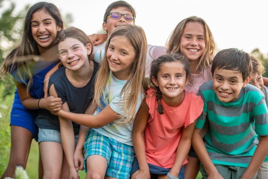 Happy middle schoolers during a KidsWow session